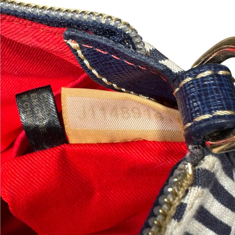 Dooney & Bourke Navy and Cream Sailboat Stripe Crossbody - Picture 9 of 9